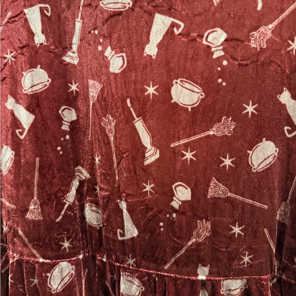 Disney Burgundy Dress with White Collar - Picture 4 of 5